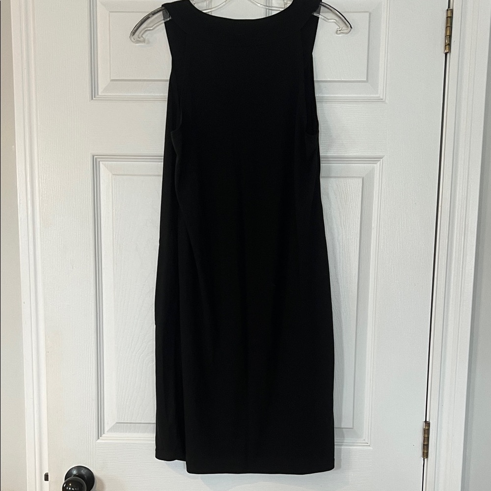 🌷6/$20🌷 Point Zero Black Midi Dress with Red Pattern - Picture 5 of 5